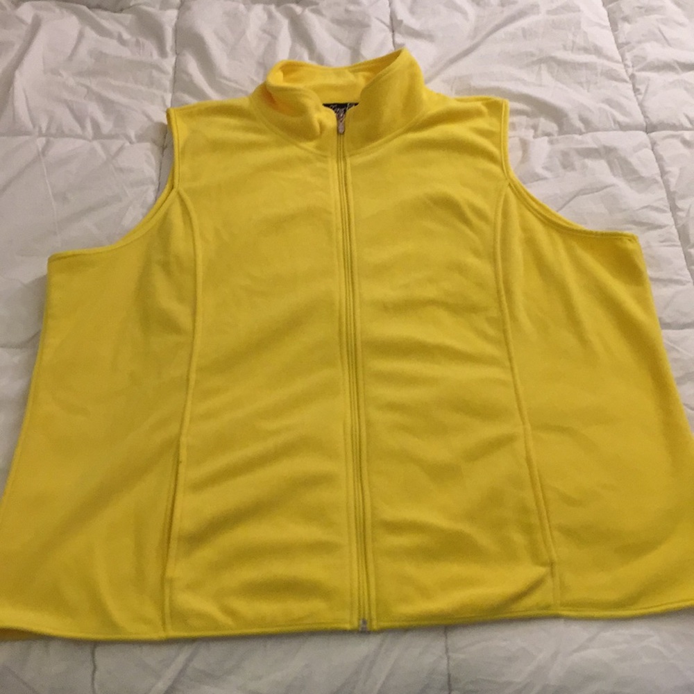 Lena Yellow Zippered Jacket Vest